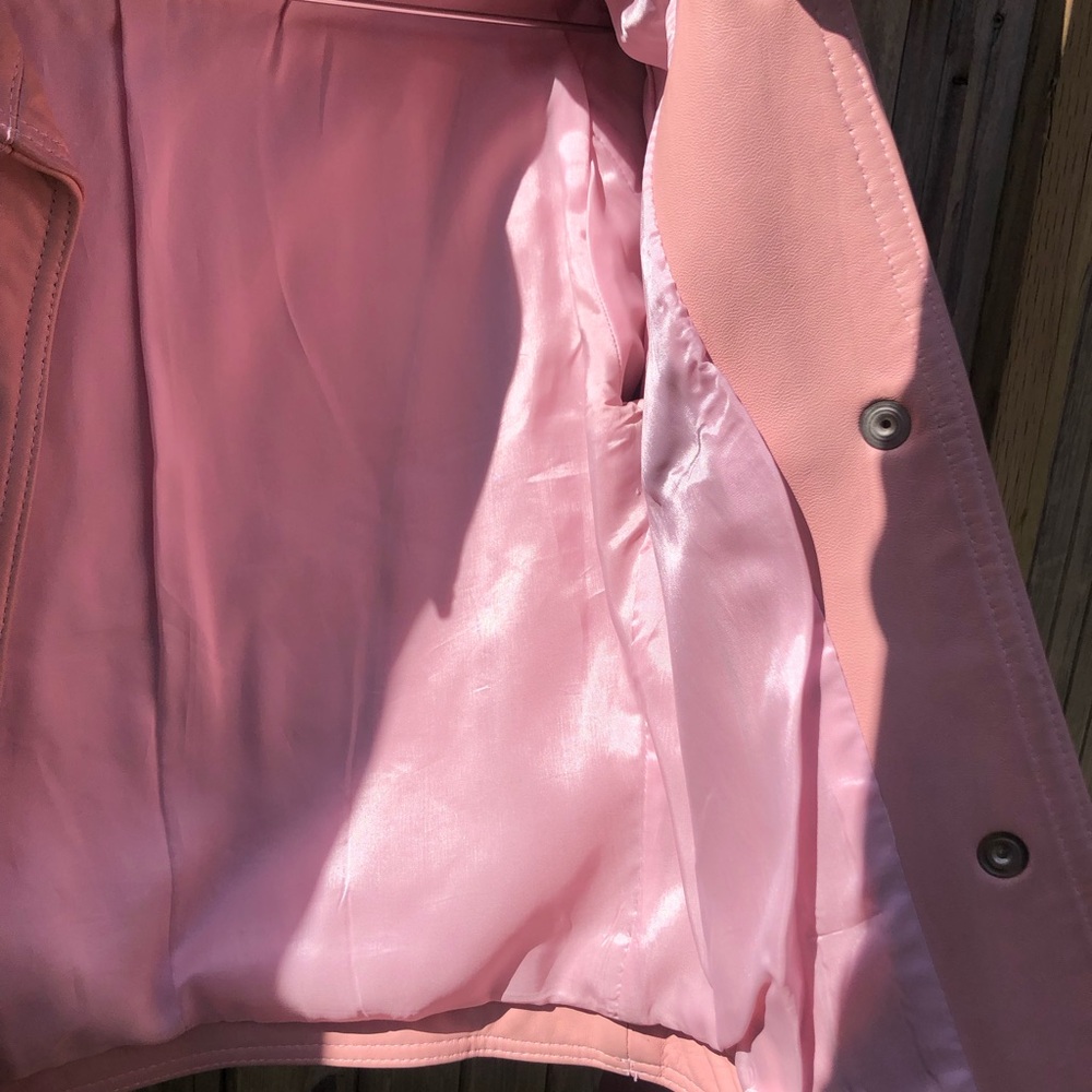 Baby pink leather jacket - Picture 8 of 13